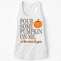 Pour Some Pumpkin On Me In The Name Of Spice Funny Fall Womens Tank Top