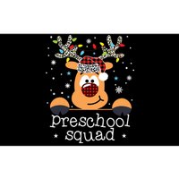 Preschool Squad Plaid Reindeer Santa Hat Teacher Christmas Bumper Sticker