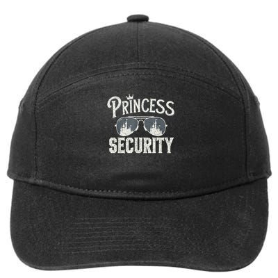 Princess Security Protection Birthday Party Matching Family 7-Panel Snapback Hat