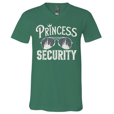 Princess Security Protection Birthday Party Matching Family V-Neck T-Shirt