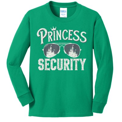 Princess Security Protection Birthday Party Matching Family Kids Long Sleeve Shirt