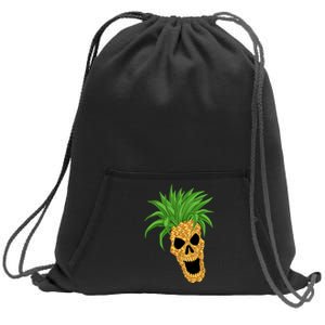 Pineapple Skull Sweatshirt Cinch Pack Bag