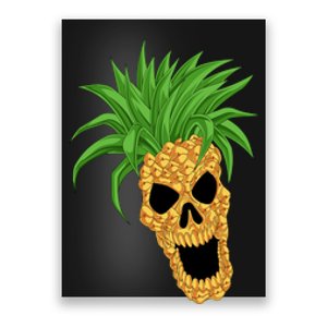 Pineapple Skull Poster