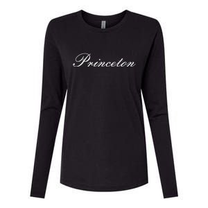 Princeton Script Womens Cotton Relaxed Long Sleeve T-Shirt