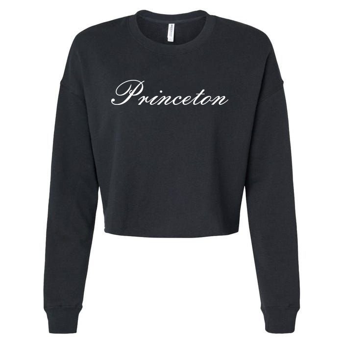 Princeton Script Cropped Pullover Crew