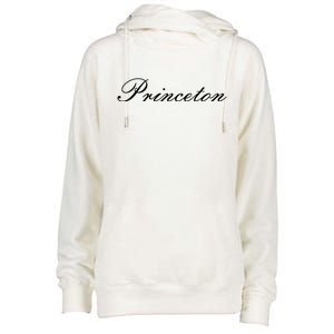 Princeton Script Womens Funnel Neck Pullover Hood