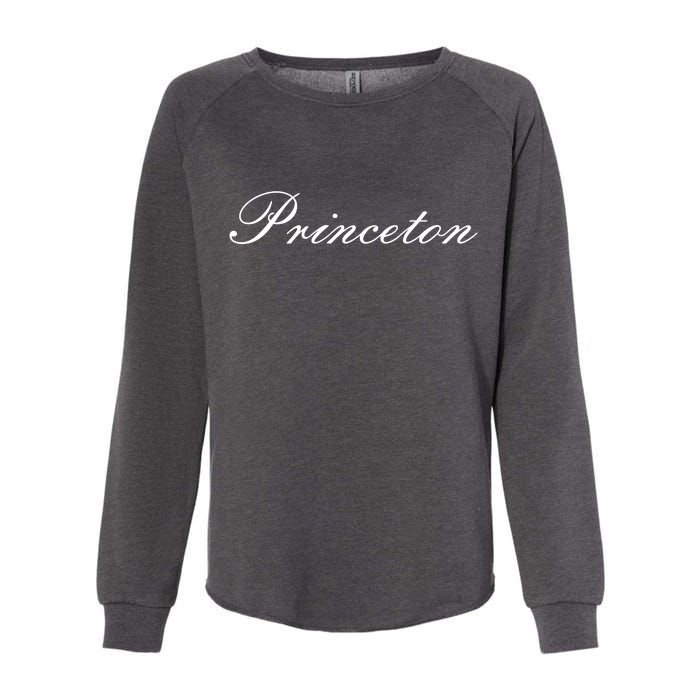 Princeton Script Womens California Wash Sweatshirt