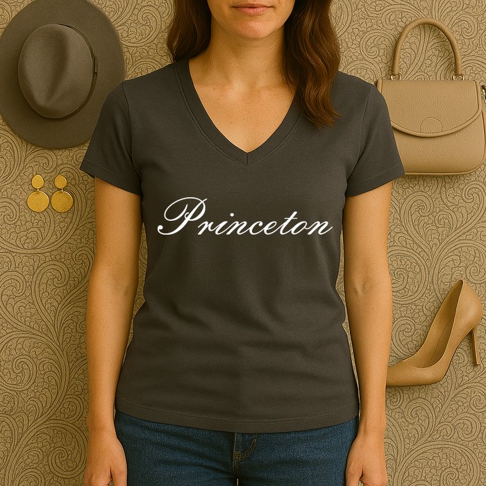 Princeton Script Women's V-Neck T-Shirt