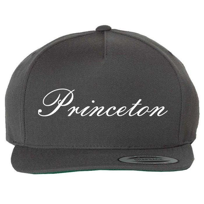 Princeton Script Wool Snapback Cap