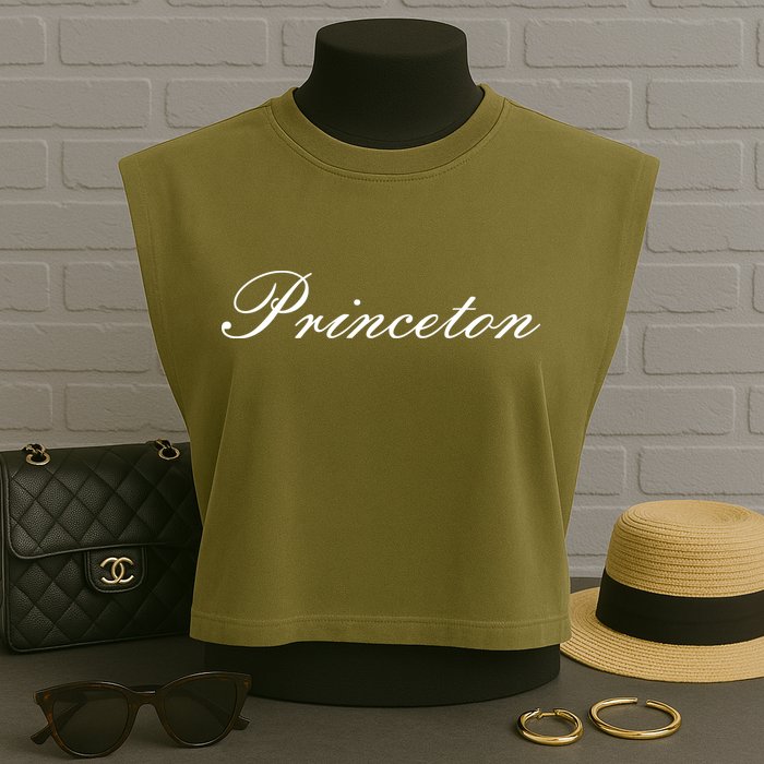 Princeton Script Garment-Dyed Women's Muscle Tee