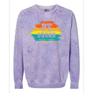 Pt Squad Physical Therapist Pta Retro Physical Therapy Colorblast Crewneck Sweatshirt