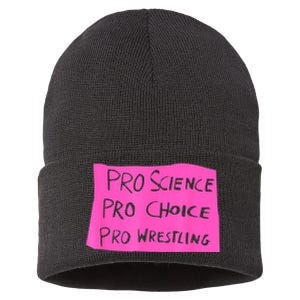 Pro Science Pro Choice Pro Wrestling Sustainable Knit Beanie