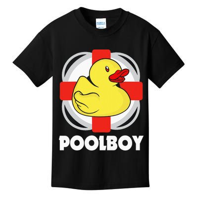 Pool Swimming Pool Bathmaster Lifeguard Kids T-Shirt