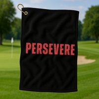 Persevere Script Golf Towel