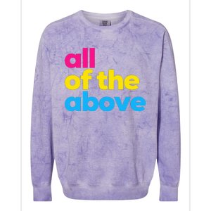 Pansexual Subtle Pan All Of The Above Lgbtq Colorblast Crewneck Sweatshirt