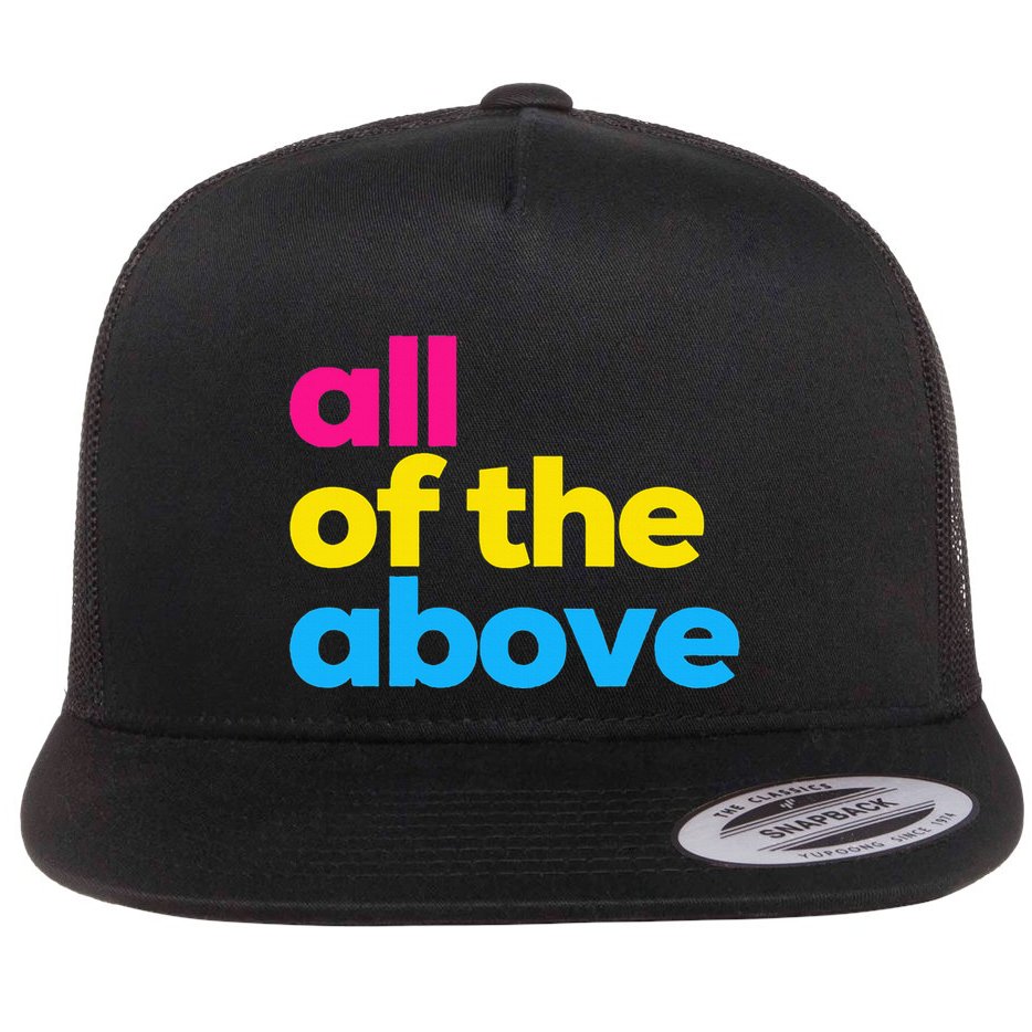 Pansexual Subtle Pan All Of The Above Lgbtq Flat Bill Trucker Hat