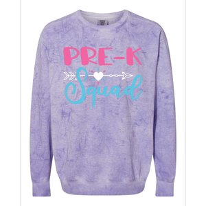 PreK Squad Preschool Teacher Cool Gift Colorblast Crewneck Sweatshirt