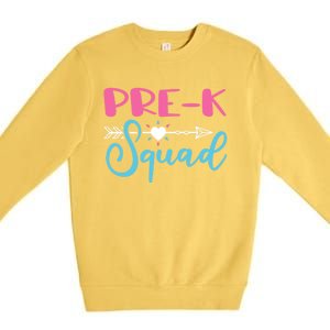 PreK Squad Preschool Teacher Cool Gift Premium Crewneck Sweatshirt