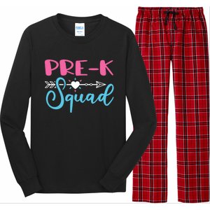 PreK Squad Preschool Teacher Cool Gift Long Sleeve Pajama Set