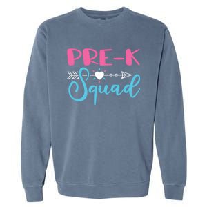 PreK Squad Preschool Teacher Cool Gift Garment-Dyed Sweatshirt