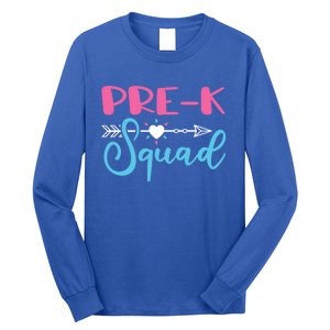 PreK Squad Preschool Teacher Cool Gift Long Sleeve Shirt