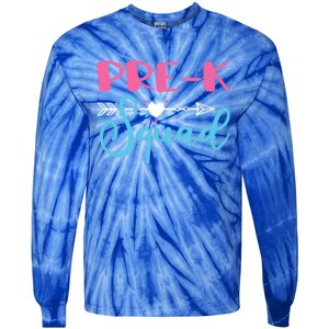 PreK Squad Preschool Teacher Cool Gift Tie-Dye Long Sleeve Shirt