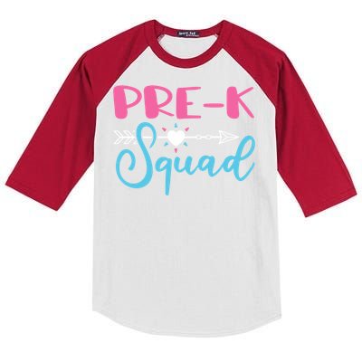 PreK Squad Preschool Teacher Cool Gift Kids Colorblock Raglan Jersey