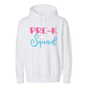 PreK Squad Preschool Teacher Cool Gift Garment-Dyed Fleece Hoodie