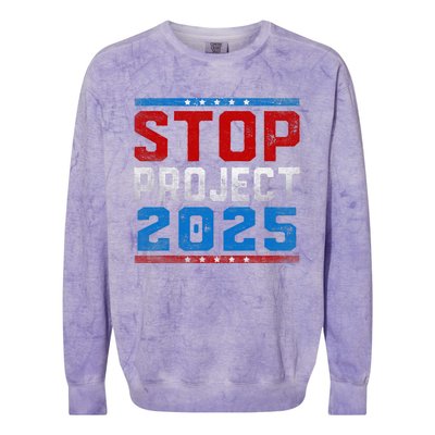 Prodemocracy Stop Project 2025 Presidential Election 2024 Colorblast Crewneck Sweatshirt