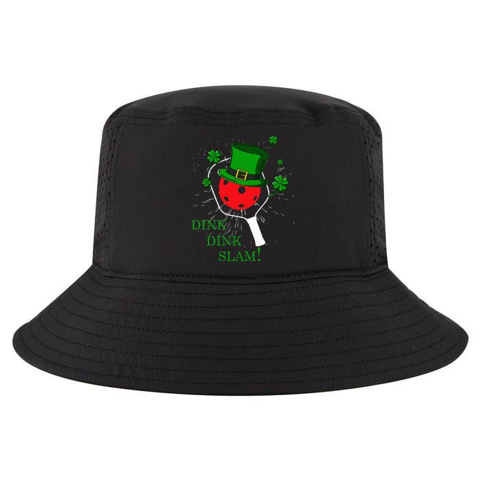 Pickleball St Patricks Day Leprechaun Dink Dink Slam Cool Comfort Performance Bucket Hat