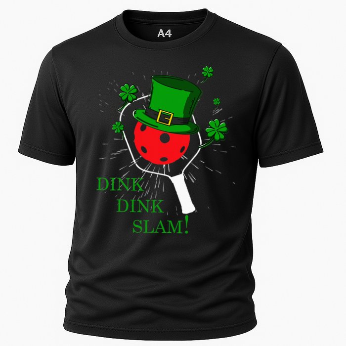 Pickleball St Patricks Day Leprechaun Dink Dink Slam Cooling Performance Crew T-Shirt
