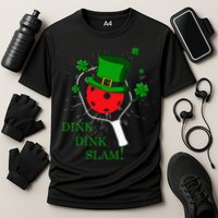 Pickleball St Patricks Day Leprechaun Dink Dink Slam Cooling Performance Crew T-Shirt