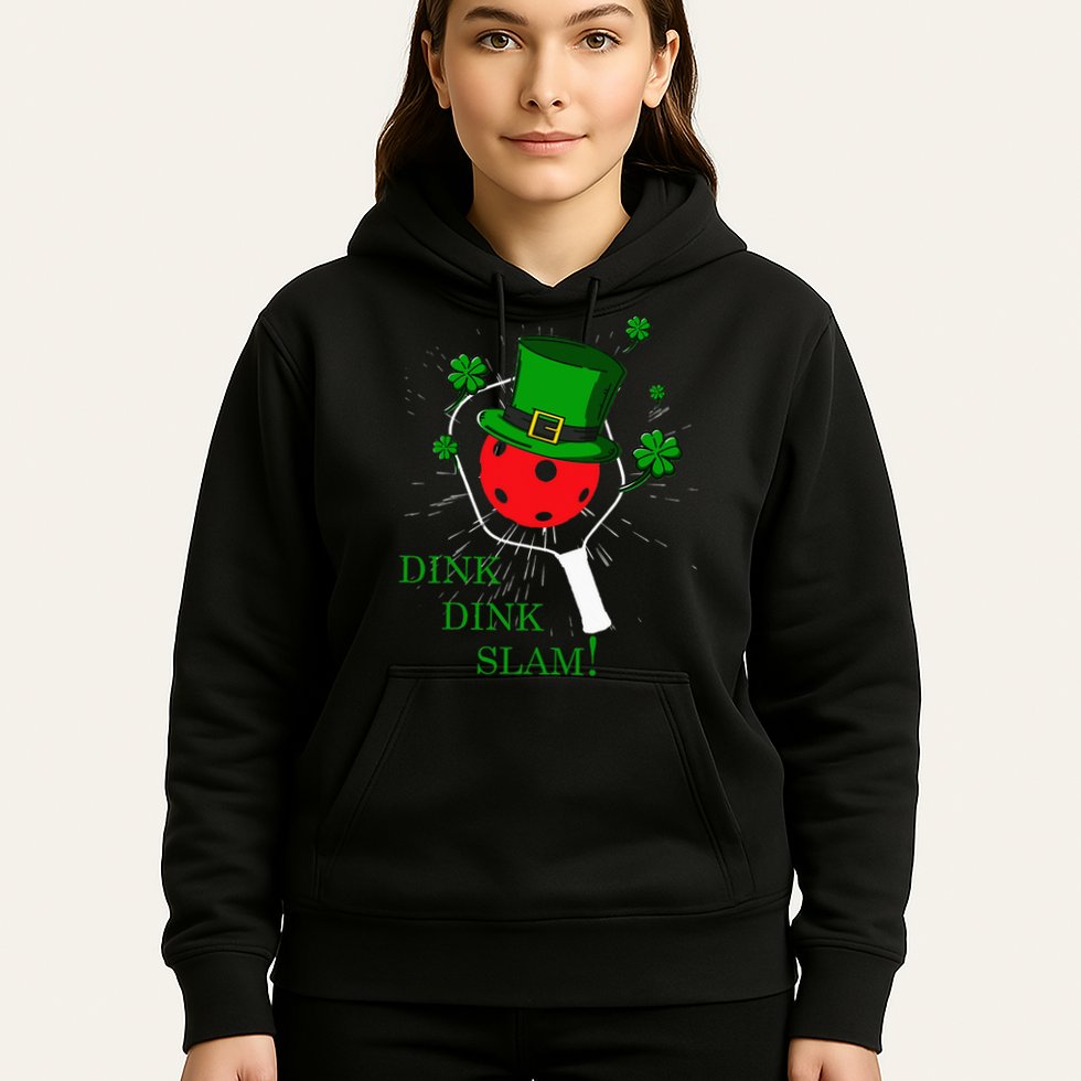 Pickleball St Patricks Day Leprechaun Dink Dink Slam Hoodie