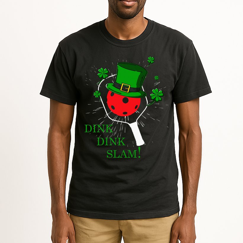 Pickleball St Patricks Day Leprechaun Dink Dink Slam Tall T-Shirt