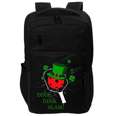 Pickleball St Patricks Day Leprechaun Dink Dink Slam Impact Tech Backpack