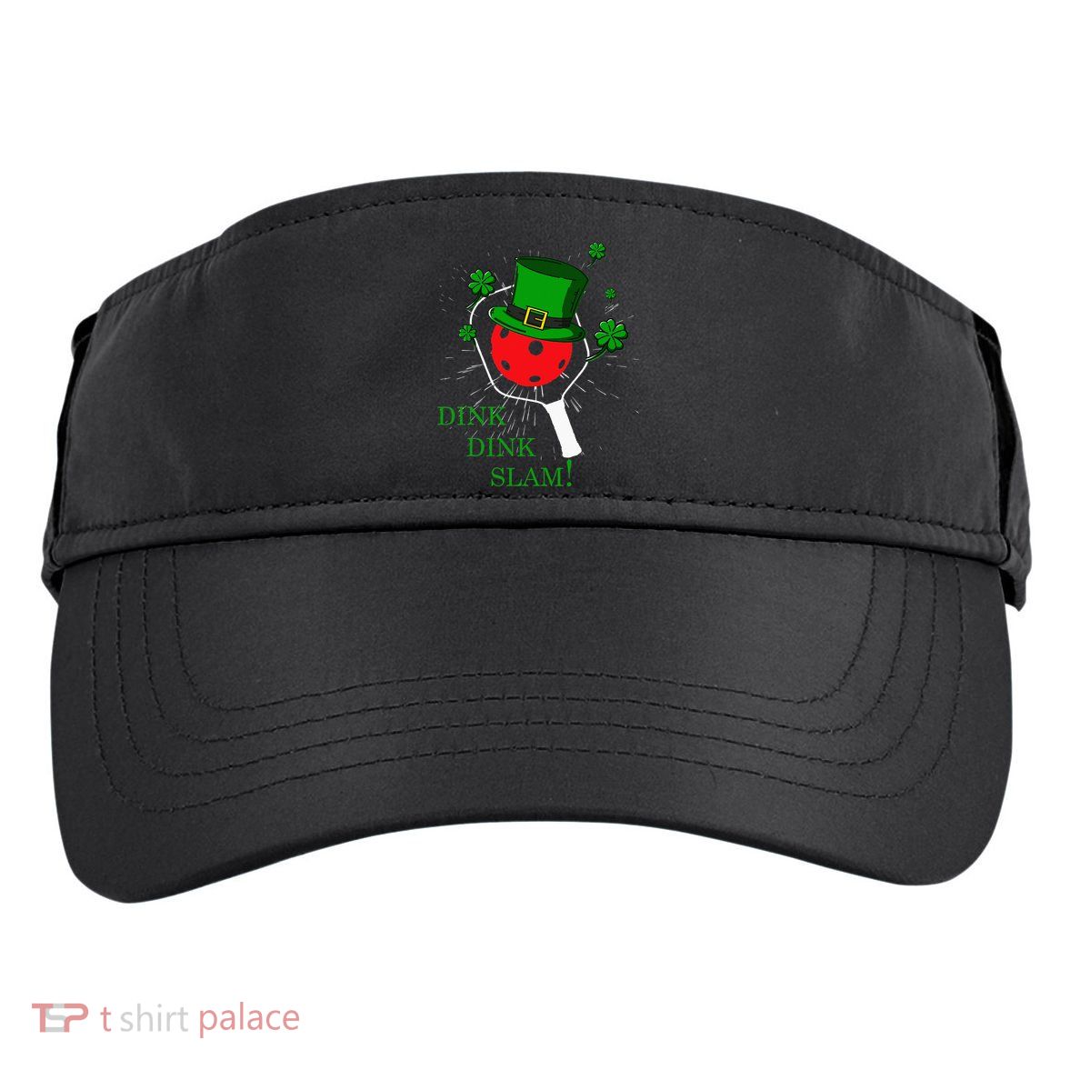 Pickleball St Patricks Day Leprechaun Dink Dink Slam Adult Drive Performance Visor