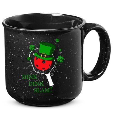 Pickleball St Patricks Day Leprechaun Dink Dink Slam 15oz Campfire Ceramic Mug