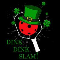 Pickleball St Patricks Day Leprechaun Dink Dink Slam Drawstring Bag
