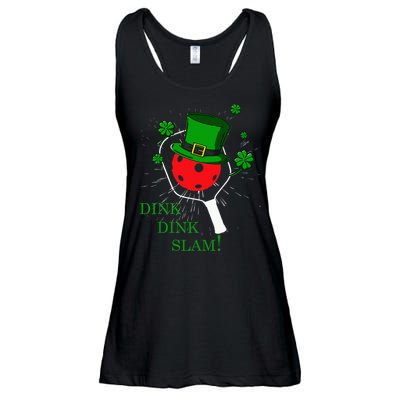 Pickleball St Patricks Day Leprechaun Dink Dink Slam Ladies Essential Flowy Tank