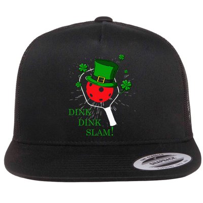 Pickleball St Patricks Day Leprechaun Dink Dink Slam Flatbill Hat