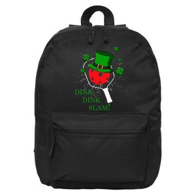 Pickleball St Patricks Day Leprechaun Dink Dink Slam 16 in Basic Backpack