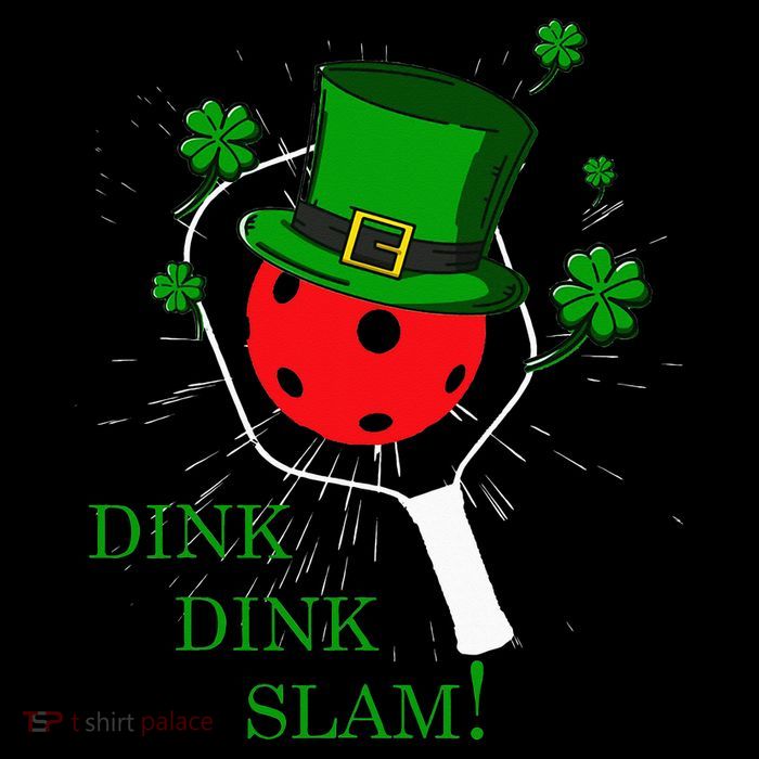 Pickleball St Patricks Day Leprechaun Dink Dink Slam Magnet