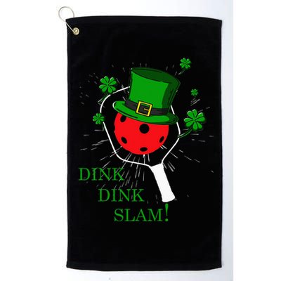 Pickleball St Patricks Day Leprechaun Dink Dink Slam Golf Towel