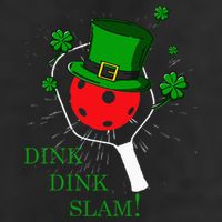 Pickleball St Patricks Day Leprechaun Dink Dink Slam Golf Towel