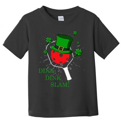 Pickleball St Patricks Day Leprechaun Dink Dink Slam Toddler T-Shirt