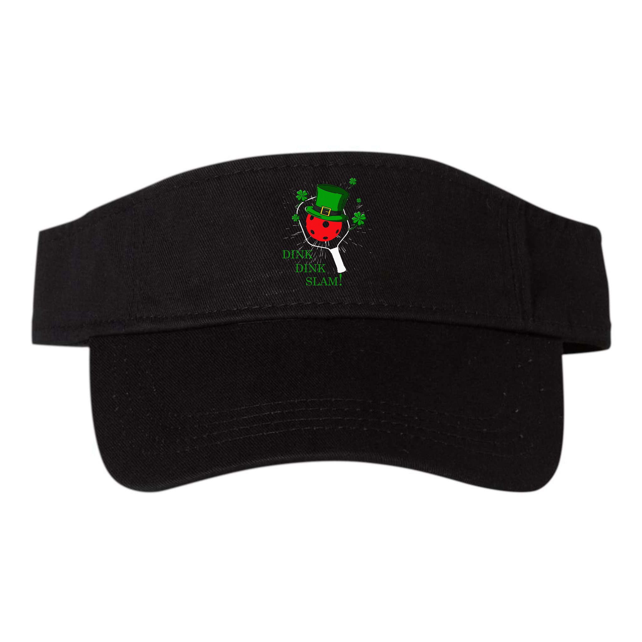 Pickleball St Patricks Day Leprechaun Dink Dink Slam Visor