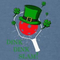 Pickleball St Patricks Day Leprechaun Dink Dink Slam Garment-Dyed Sweatshirt