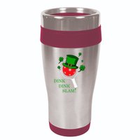Pickleball St Patricks Day Leprechaun Dink Dink Slam 16oz Travel Tumbler