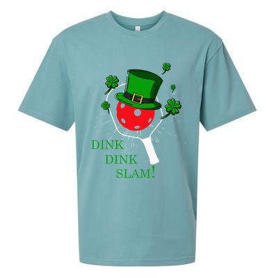 Pickleball St Patricks Day Leprechaun Dink Dink Slam Sueded Cloud Jersey T-Shirt