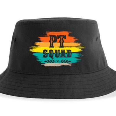 Pt Squad Physical Therapist Pta Retro Physical Therapy Sustainable Bucket Hat